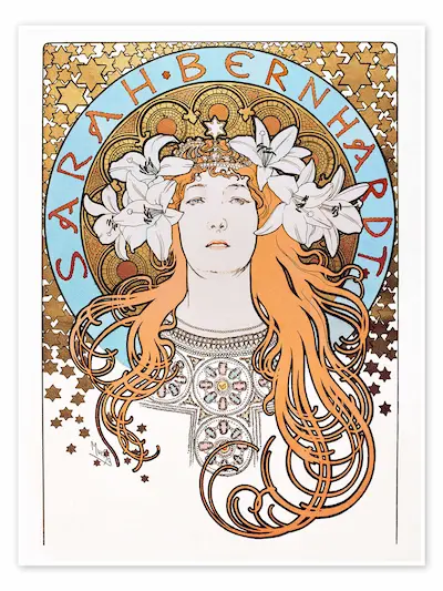 Cartel representativo de Sarah Bernhardt 