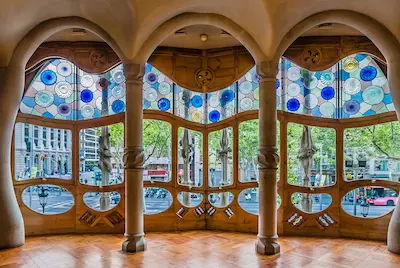 Detalles Casa Batlló Vidriera