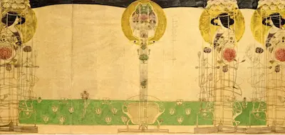 Ilustración diseñada para la sala del té de mujeres