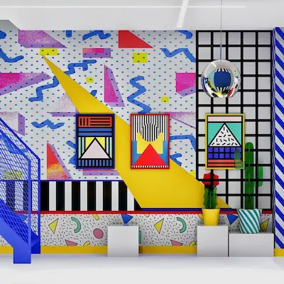 Interiorismo estilo Memphis