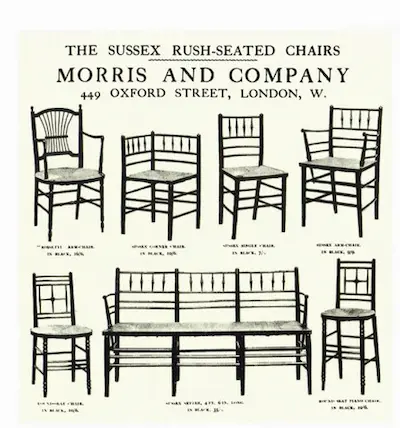 Publicación sobre la silla Sussex