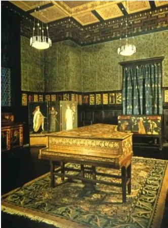 El piano en la Green dinning Room