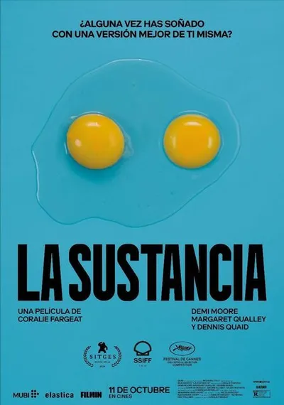 Cartel publicitario de “The substance”
