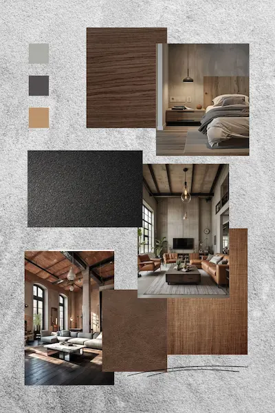 Moodboad Estilo Industrial sofisticado